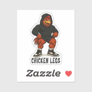 Kippenpoten – Grappige gespierde kip gym workout Sticker