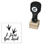 Kippenpoten "Ik ben net gelegd" Ei Rubberstempel (Gestempeld)