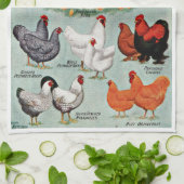 kippenrassen theedoek (Gevouwen)