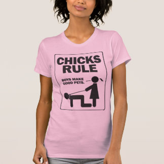 Kippenregel - jongens maken goede huisdieren t-shirt