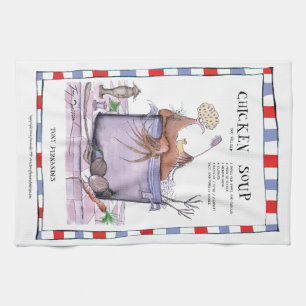 kippensoep recept, tantaarnandes teatowel theedoek