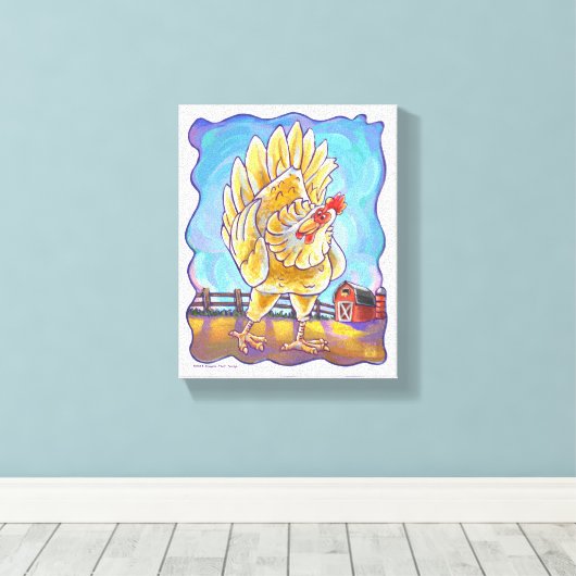 Kippenstift en Accessoires Canvas Afdruk (Insitu (Houten vloer))