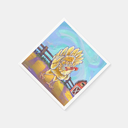 Kippenstift en Accessoires Servetten (Hoek)