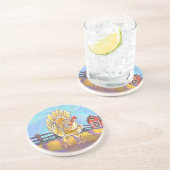 Kippenstift en Accessoires Zandsteen Onderzetter (Zijkant)