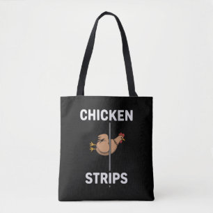 Kippenstrips Pun Grappige Grappen Sarcasme Leven  Draagtas