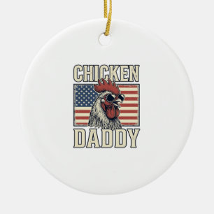 Kippenvader Antieke Haan Patriottisch Keramisch Ornament