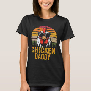Kippenvader Vintage Haan Voor Vader Boer Vader T-shirt