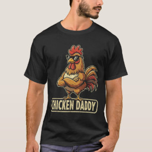 Kippenvader Vintage Pluimveehouder Grappige Vaders T-shirt