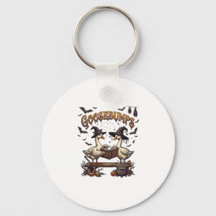 Kippenvel Halloween Ganzen Heksenhoeden Magie Boek Sleutelhanger
