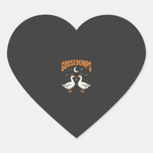 Kippenvel Halloween Heks Ganzen Vectorontwerp Hart Sticker