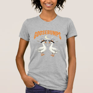 Kippenvel Halloween Heks Ganzen Vectorontwerp T-shirt