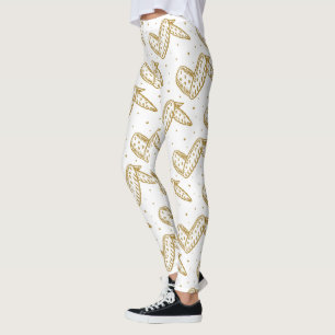 Kippenvleugels op Polka Dot Achtergrond Leggings