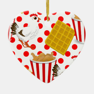 kippenwafels keramisch ornament
