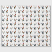 kippenwikkelpapier cadeaupapier (Vlak)