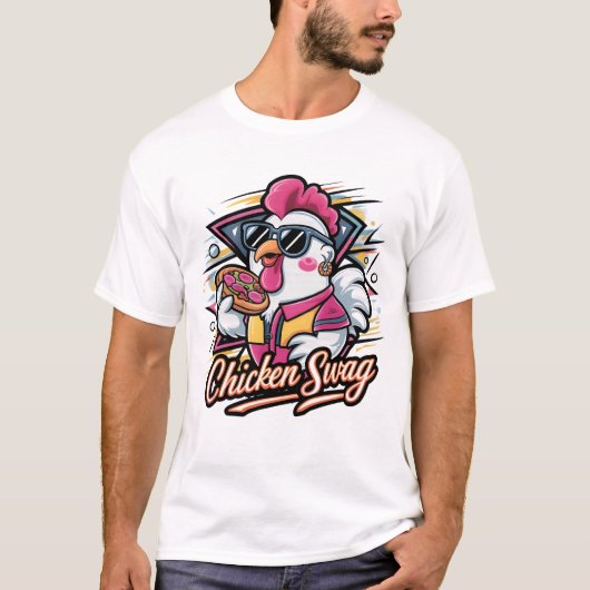Kippenzwaai: Pizza King T-shirt (Voorkant)