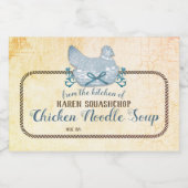 Kipsoep Casserole Home Inblikken Label Voedselcontainer Etiket (Enkel label)