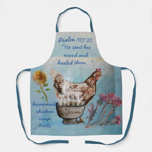 kipsoep helende geschriften schort (Voorkant)