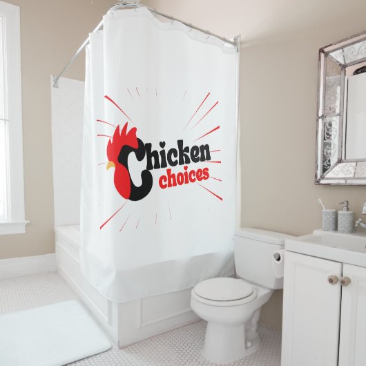 kiptypografie douchegordijn (In situ)