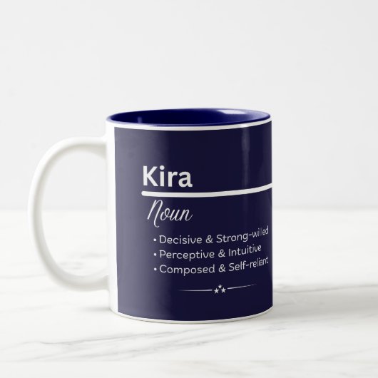 Kira Personalized Name Coffee Mug (Gauche)