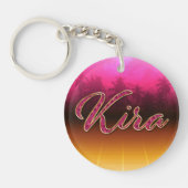 Kira Prénom Golden rose Porte-clés (Devant)