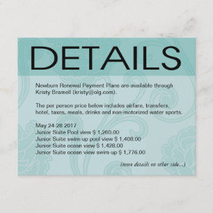 Kira Seashell Dreams Beach Wedding Richtingen aqua Kaart