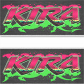 Kira Vorname Name Graffiti Aufkleber Sticker (Voorkant)