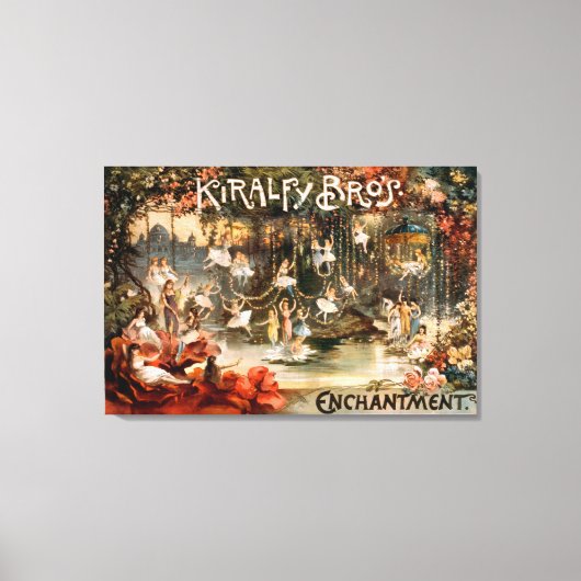 Kiralfy Brothers Enchantment Theatrical Poster Canvas Afdruk (Voorkant)
