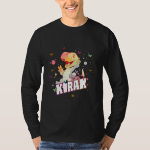 KIRAN - Schattigee jongensnaam met schattige dinos T-shirt