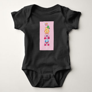 Kirby design baby bodysuit T-shirt