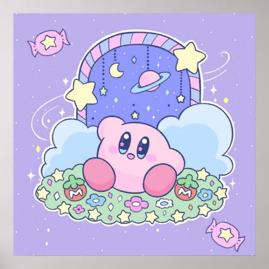 Kirby Magical Door Candyland Poster (Voorkant)