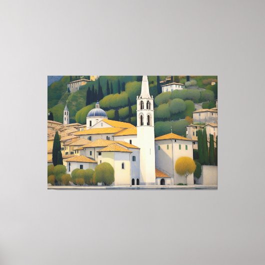 Kirche Cassone Gustav Klimt schilderij boeiend Canvas Afdruk (Voorkant)