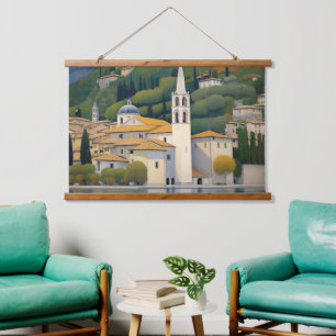 Kirche Cassone Gustav Klimt schilderij boeiend Hangend Wandkleed