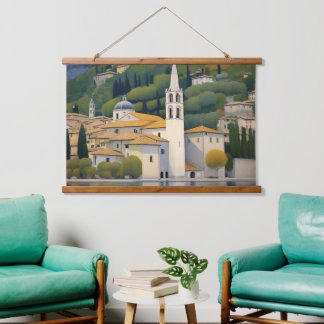 Kirche Cassone Gustav Klimt schilderij boeiend Hangend Wandkleed