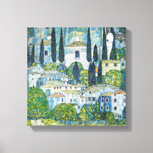 Kirche in Cassone door Gustav Klimt Canvas Afdruk (Voorkant)