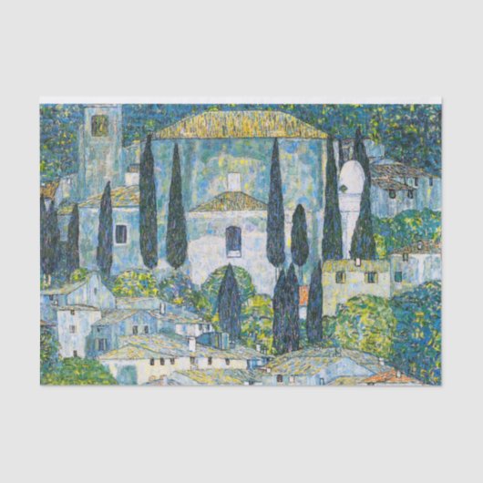 Kirche in Cassone door Gustav Klimt Tissuepapier (Voorkant)
