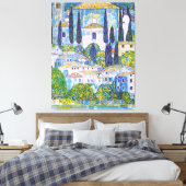 Kirche van Gustav Klimt in Cassone schilderij Canvas Afdruk (Insitu (Slaapkamer))