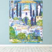 Kirche van Gustav Klimt in Cassone schilderij Canvas Afdruk (Insitu (Houten vloer))