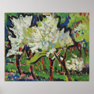 Kirchner - Blauw Baume 1909 Poster