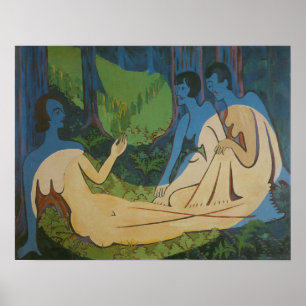 Kirchner - Drie Figuren Poster