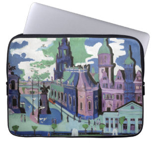 Kirchner Gezicht op Dresden Schlossplatz Fijne Kun Laptop Sleeve