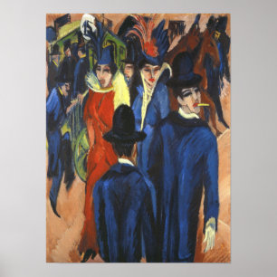 Kirchner - Straatbeeld in Berlijn Poster