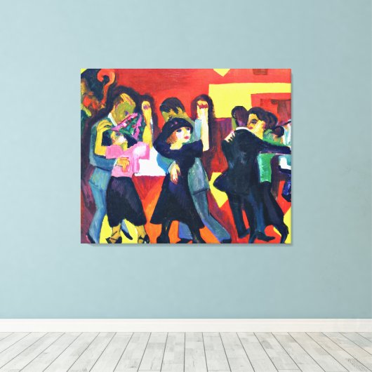 Kirchner - Tango Tea Canvas Afdruk (Insitu (Houten vloer))