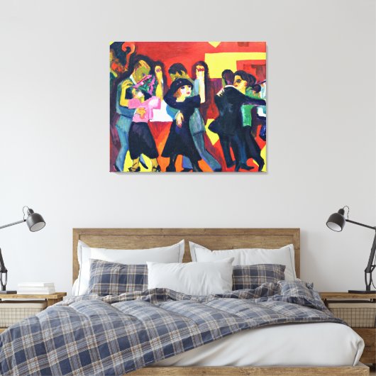 Kirchner - Tango Tea Canvas Afdruk (Insitu (Slaapkamer))