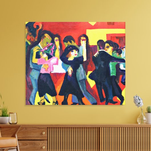 Kirchner - Tango-thee Canvas Afdruk (Insitu (Woonkamer))