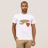 Kirghizistan - Coeur du drapeau et T-shirt (Devant entier)