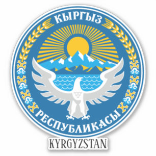 Kirgizië nationaal emblem patriottisch sticker