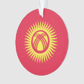 Kirgizië Vlag Embleem Ornament (voorkant)