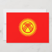 Kirgizische vlag, vlag van Kirgizië Kaart (Achterkant)