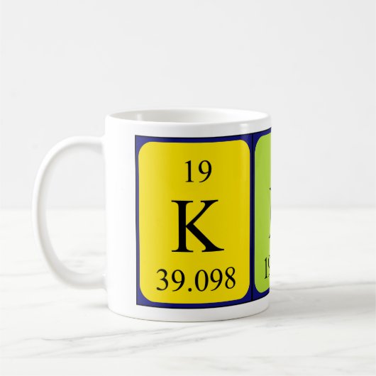 Kiri nom de table périodique mug (Gauche)
