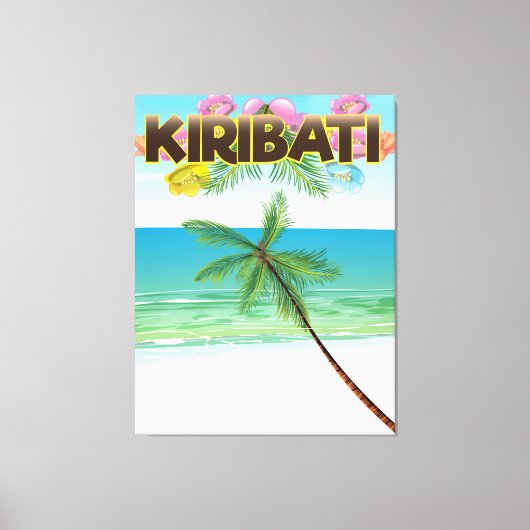 Kiribati-eiland-reisposter Canvas Afdruk (Voorkant)
